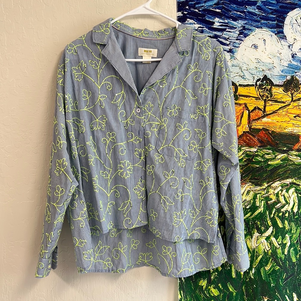 Anthropology, MAEVE embroidery blouse , US 4.